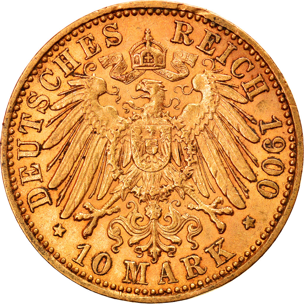 Coin, German States, PRUSSIA, Wilhelm II, 10 Mark, 1900, Berlin, EF(40-45)