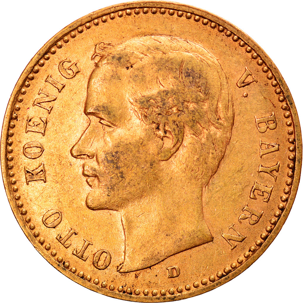 Moeda, Estados Alemães, BAVARIA, Otto, 10 Mark, 1901, Munich, EF(40-45)