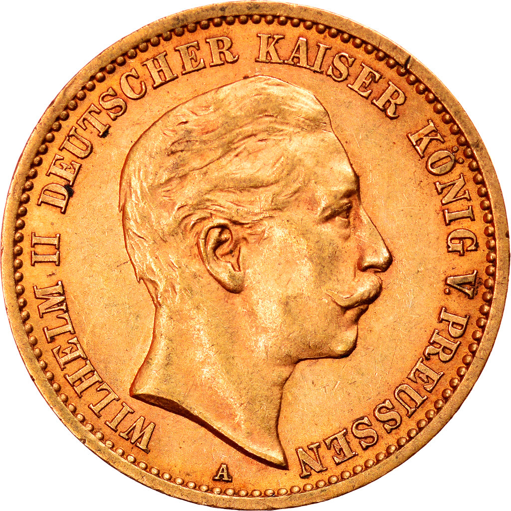 Coin, German States, PRUSSIA, Wilhelm II, 10 Mark, 1911, Berlin, AU(55-58)