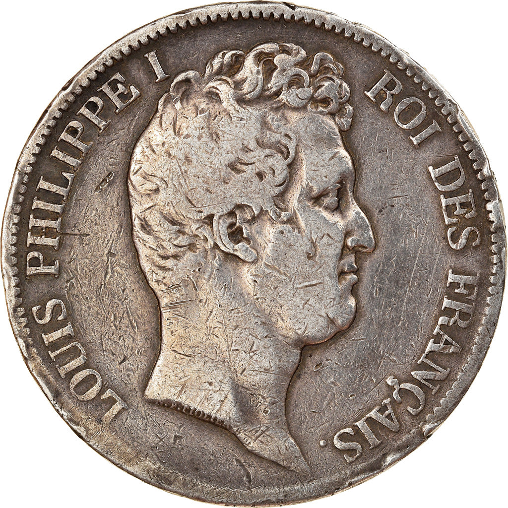 Moneta, Francia, Louis-Philippe, 5 Francs, 1831, Bordeaux, HYBRIDE, MB, Argento