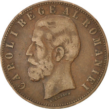 Romania, Carol I, 5 Bani, 1882, MB+, Rame, KM:19