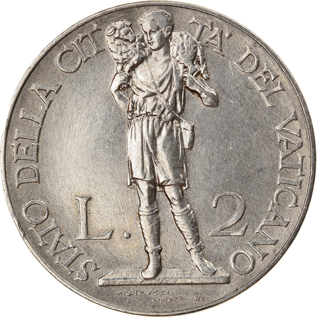 Moeda, CIDADE DO VATICANO, Pius XI, 2 Lire, 1930, Roma, AU(55-58), Níquel, KM:6