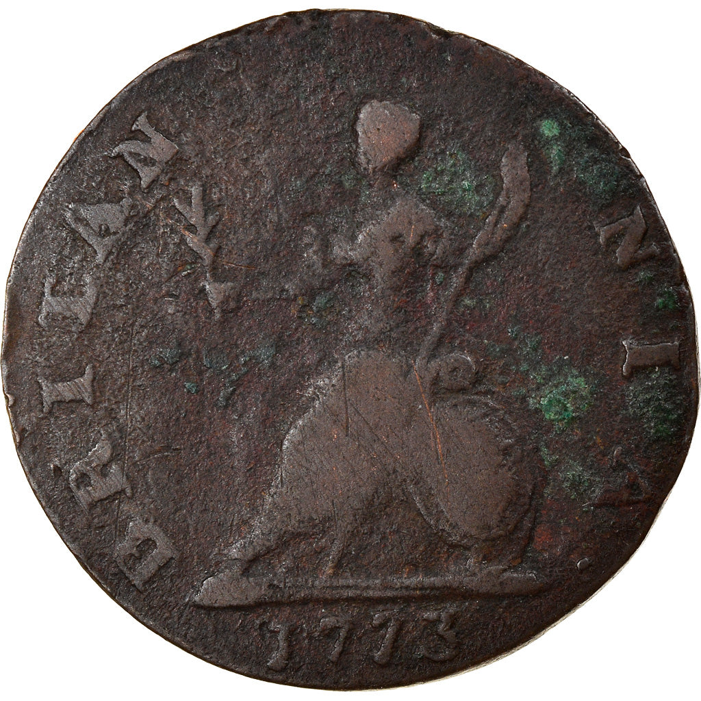 Coin, Great Britain, George III, Farthing, 1773, VF(20-25), Copper, KM:602