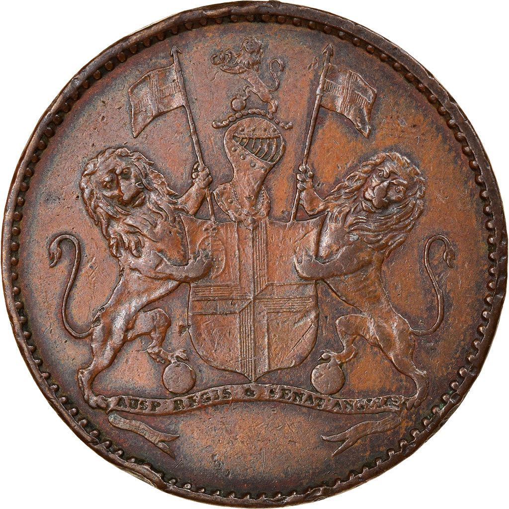 Coin, Saint Helena, 1/2 Penny, 1821, AU(50-53), Bronze, KM:4