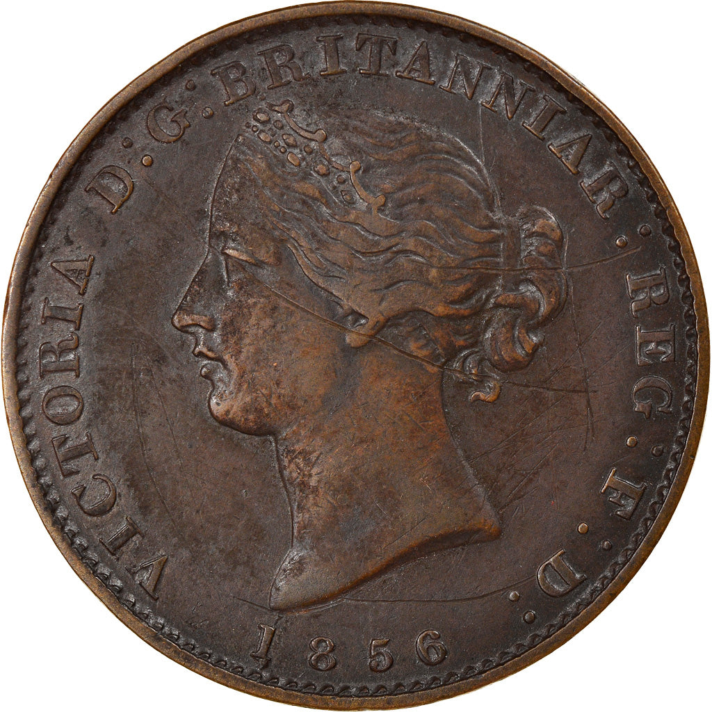 Moneta, Canada, Nova Scotia, Victoria, 1/2 Penny Token, 1856, EF(40-45), Bronze