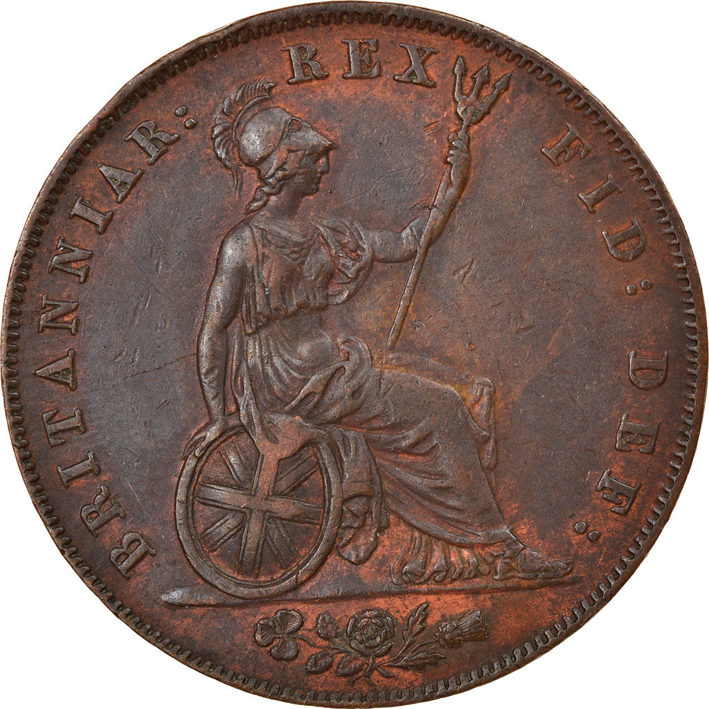 Moneta, Wielka Brytania, George IV, 1/2 Penny, 1826, AU(50-53), Miedź, KM:692