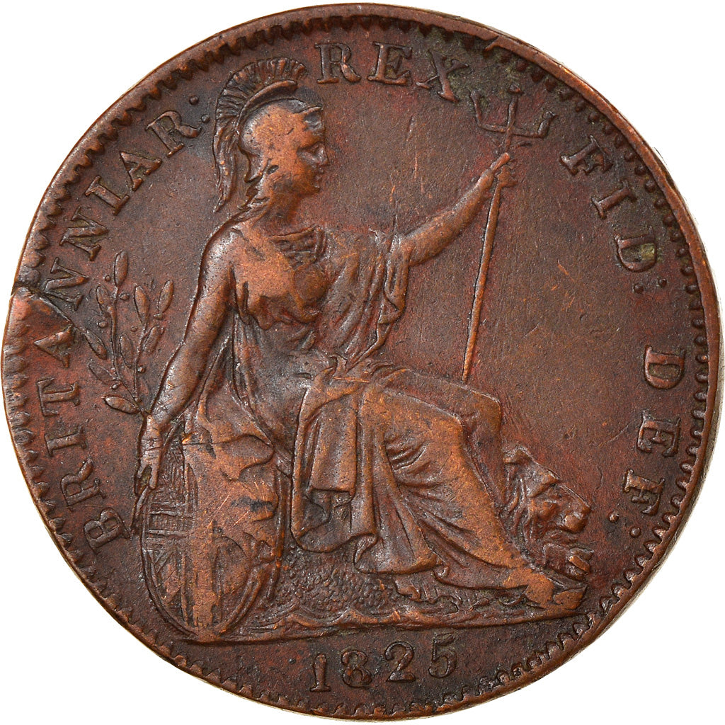 Münze, Großbritannien, George IV, Farthing, 1825, SS+, Kupfer, KM:677