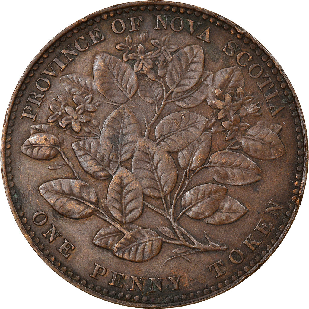 Coin, Canada, Nova Scotia, Victoria, Penny Token, 1856, EF(40-45), Bronze, KM:5