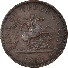 Monnaie, Canada, UPPER CANADA, Penny, 1857, Royal Canadian Mint, TTB+, Cuivre