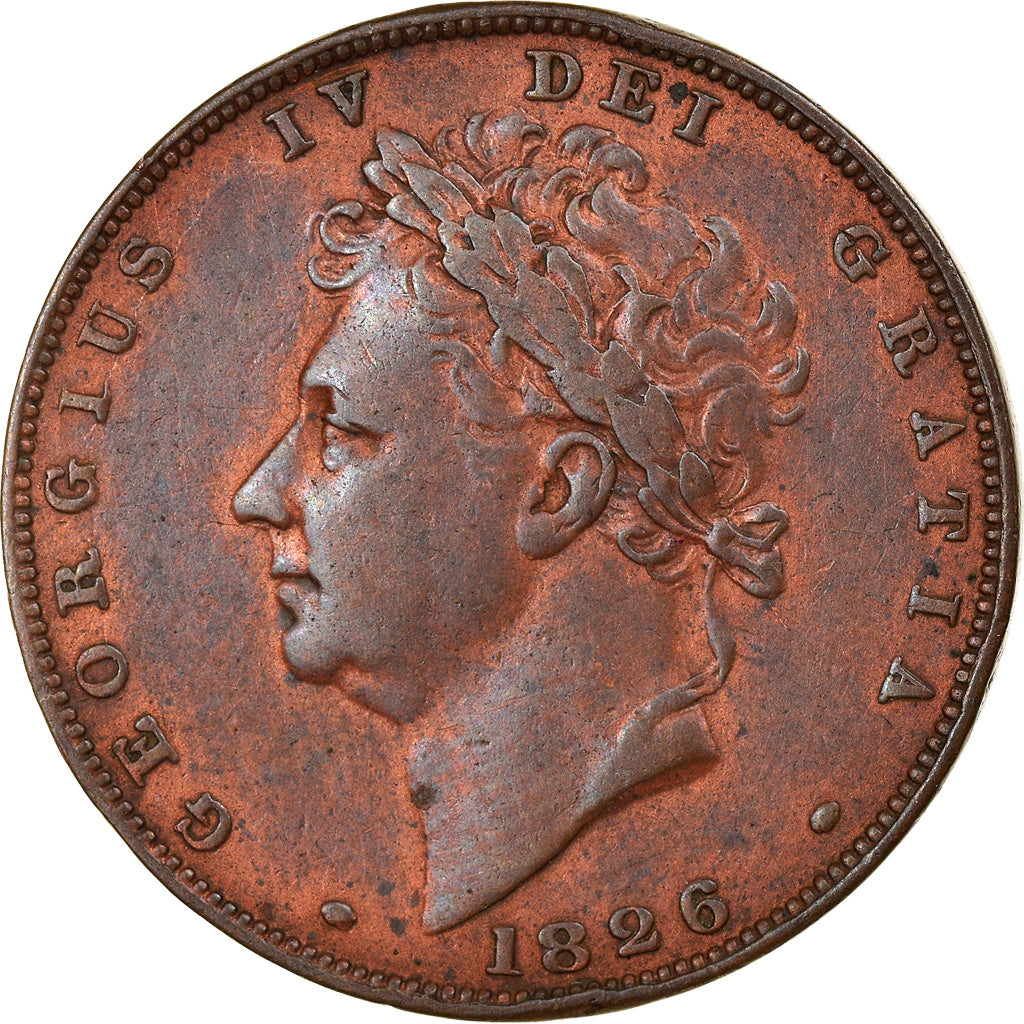 Moneta, Gran Bretagna, George IV, Farthing, 1826, BB, Rame, KM:697