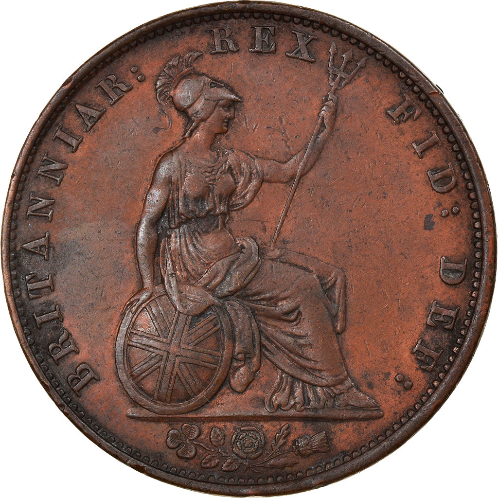 Coin, Great Britain, William IV, 1/2 Penny, 1837, AU(50-53), Copper, KM:706