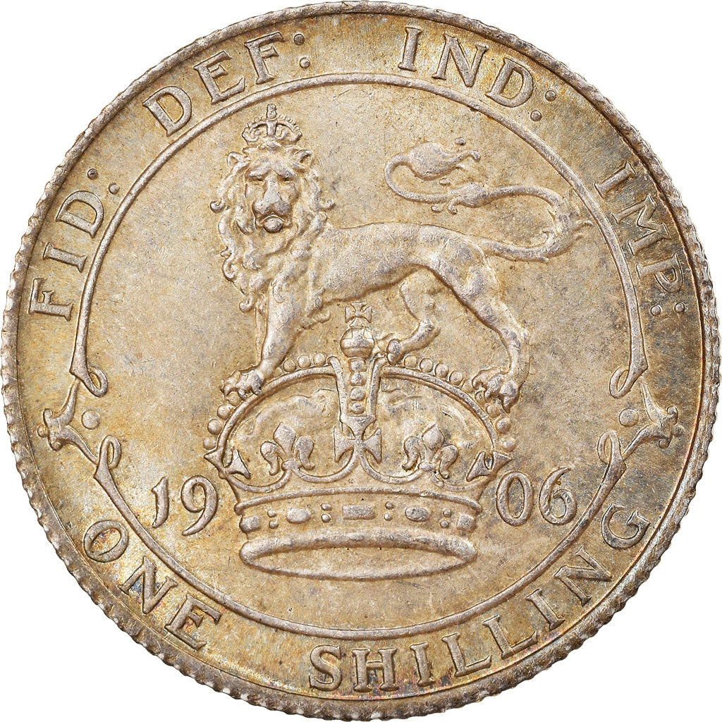 Coin, Great Britain, Edward VII, Shilling, 1906, AU(50-53), Silver, KM:800