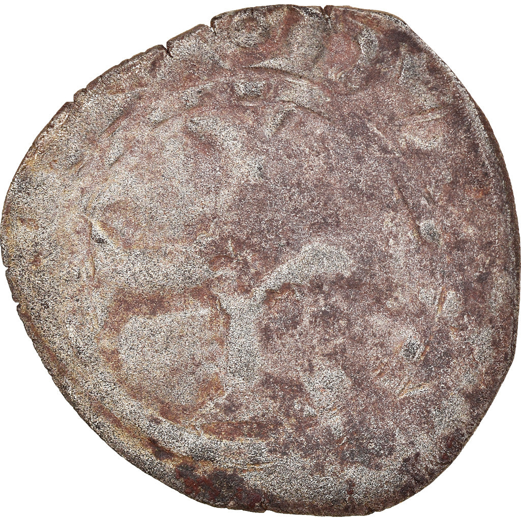 Moneta, Francia, Jean II le Bon, Double Tournois, Uncertain Mint, B+, Biglione