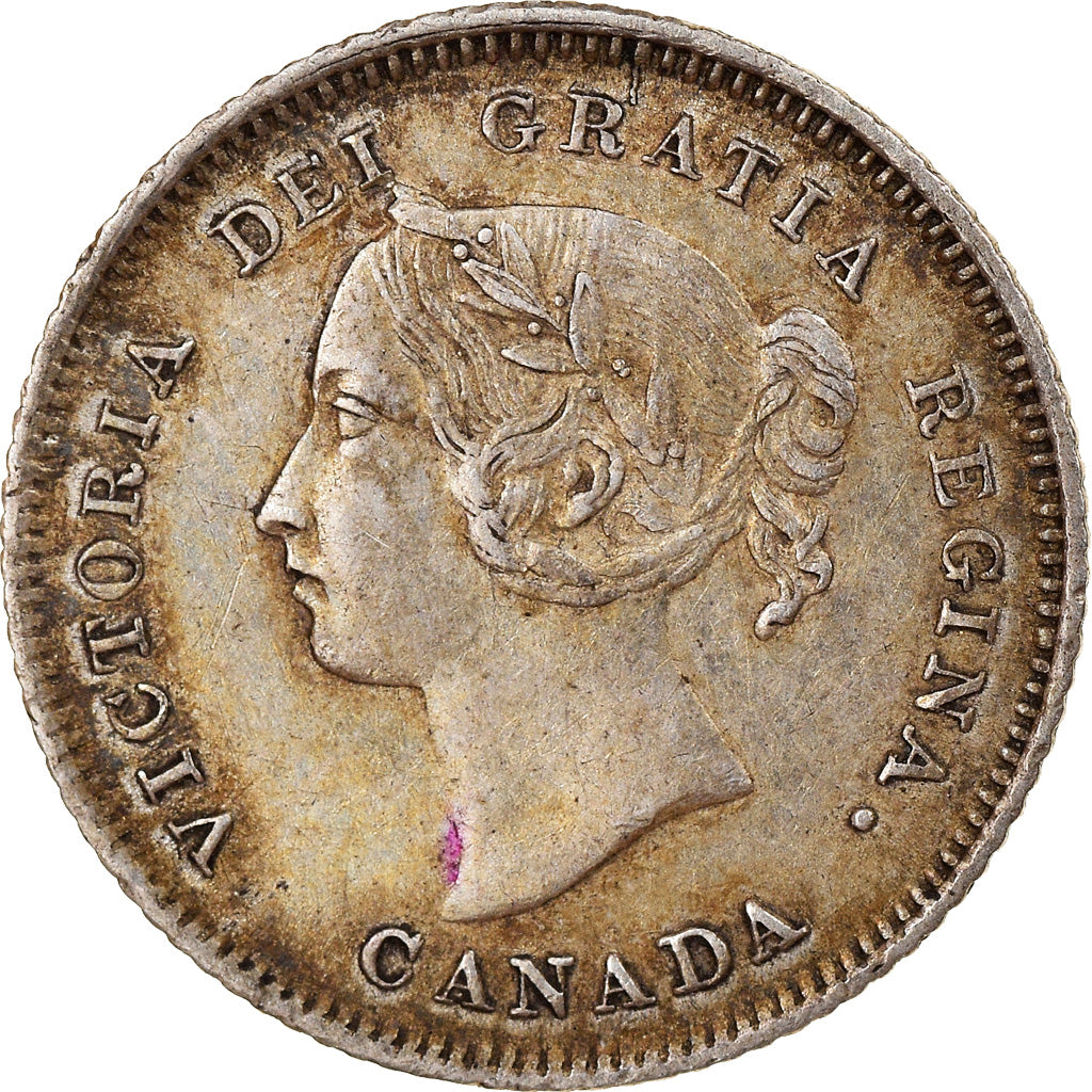 Moneta, Canada, Victoria, 5 Cents, 1882, Royal Canadian Mint, BB+, Argento, KM:2