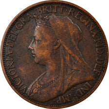 Coin, Great Britain, Victoria, Farthing, 1901, EF(40-45), Bronze, KM:788.2