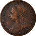 Coin, Great Britain, Victoria, Farthing, 1901, EF(40-45), Bronze, KM:788.2