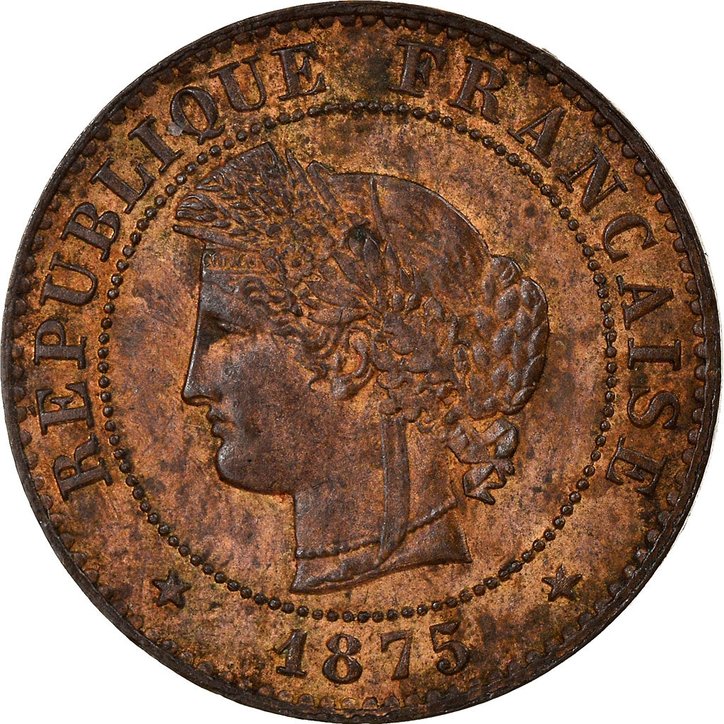 Coin, France, Cérès, Centime, 1875, Paris, AU(55-58), Bronze, KM:826.1