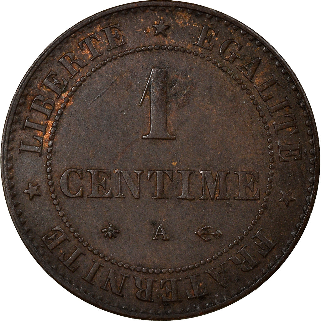 Coin, France, Cérès, Centime, 1875, Paris, AU(55-58), Bronze, KM:826.1