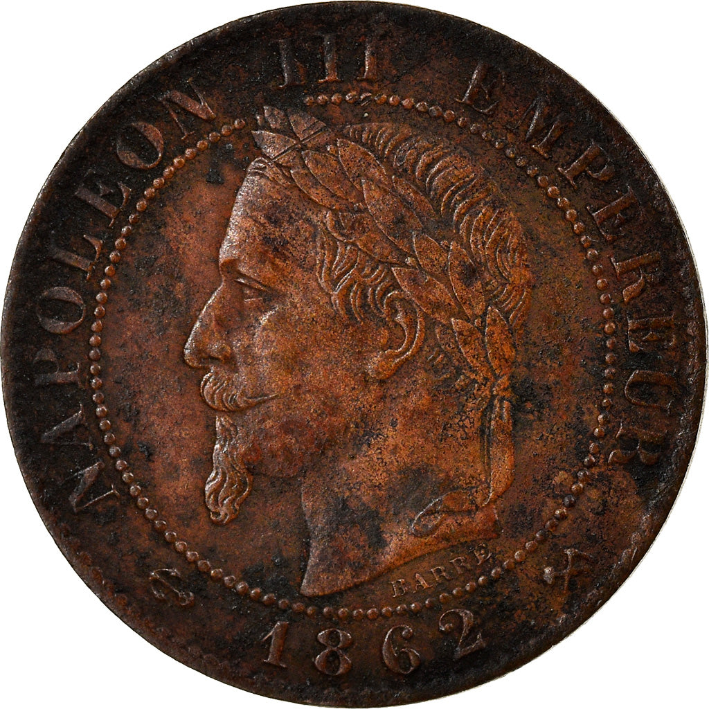 Coin, France, Napoleon III, Napoléon III, Centime, 1862, Bordeaux, EF(40-45)