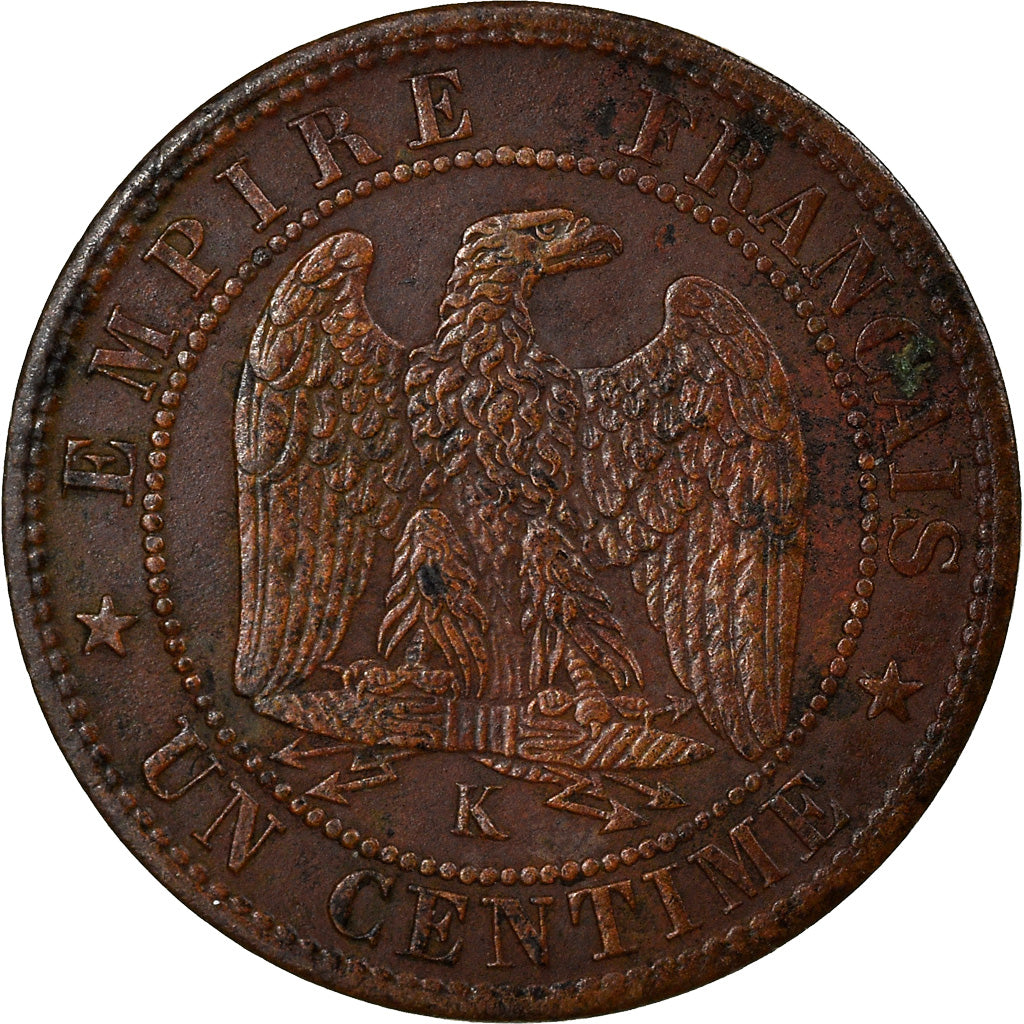 Coin, France, Napoleon III, Napoléon III, Centime, 1862, Bordeaux, EF(40-45)