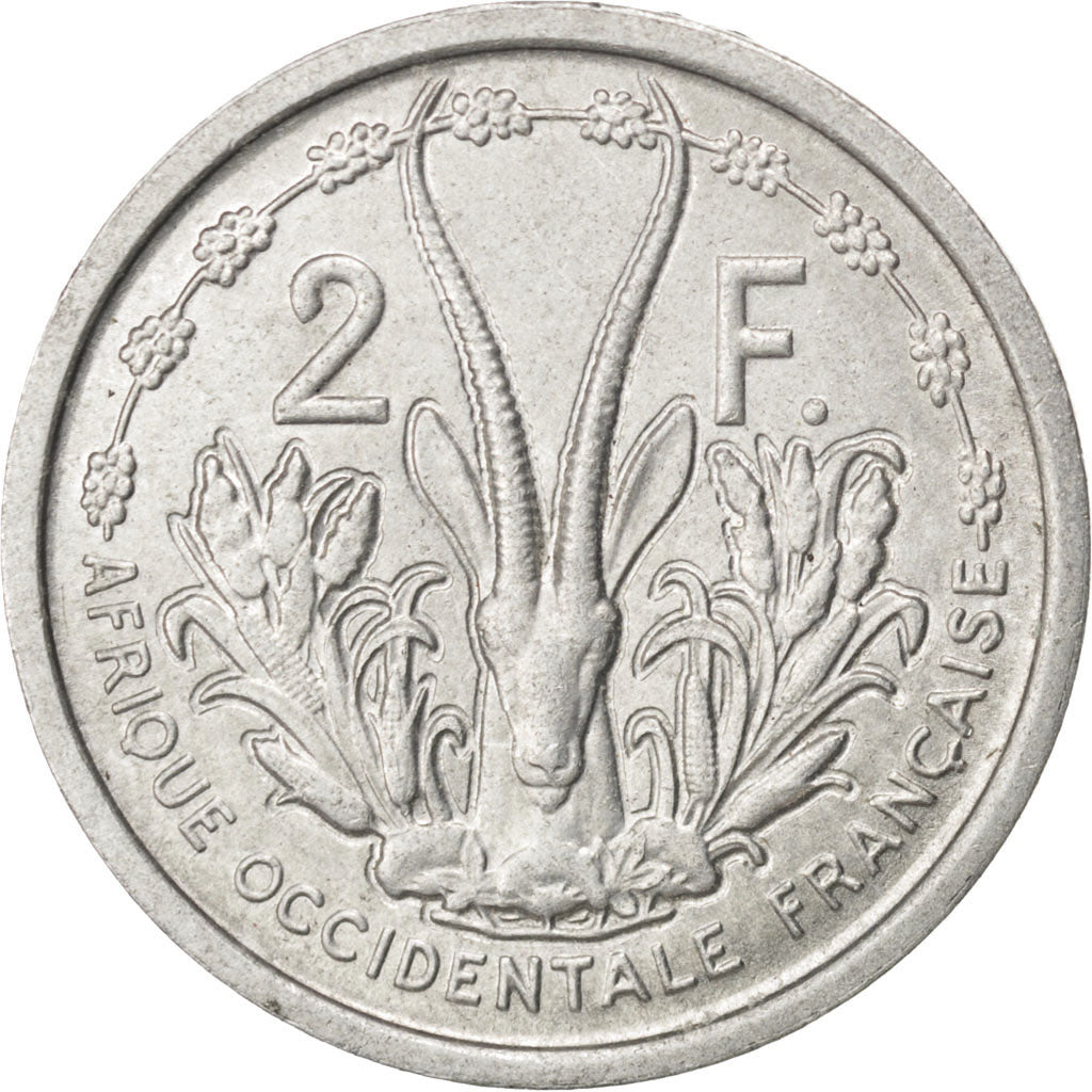 FRENCH WEST AFRICA, Franc, 1948, KM #3, EF(40-45), Aluminum, 23, Lecompte #11,..