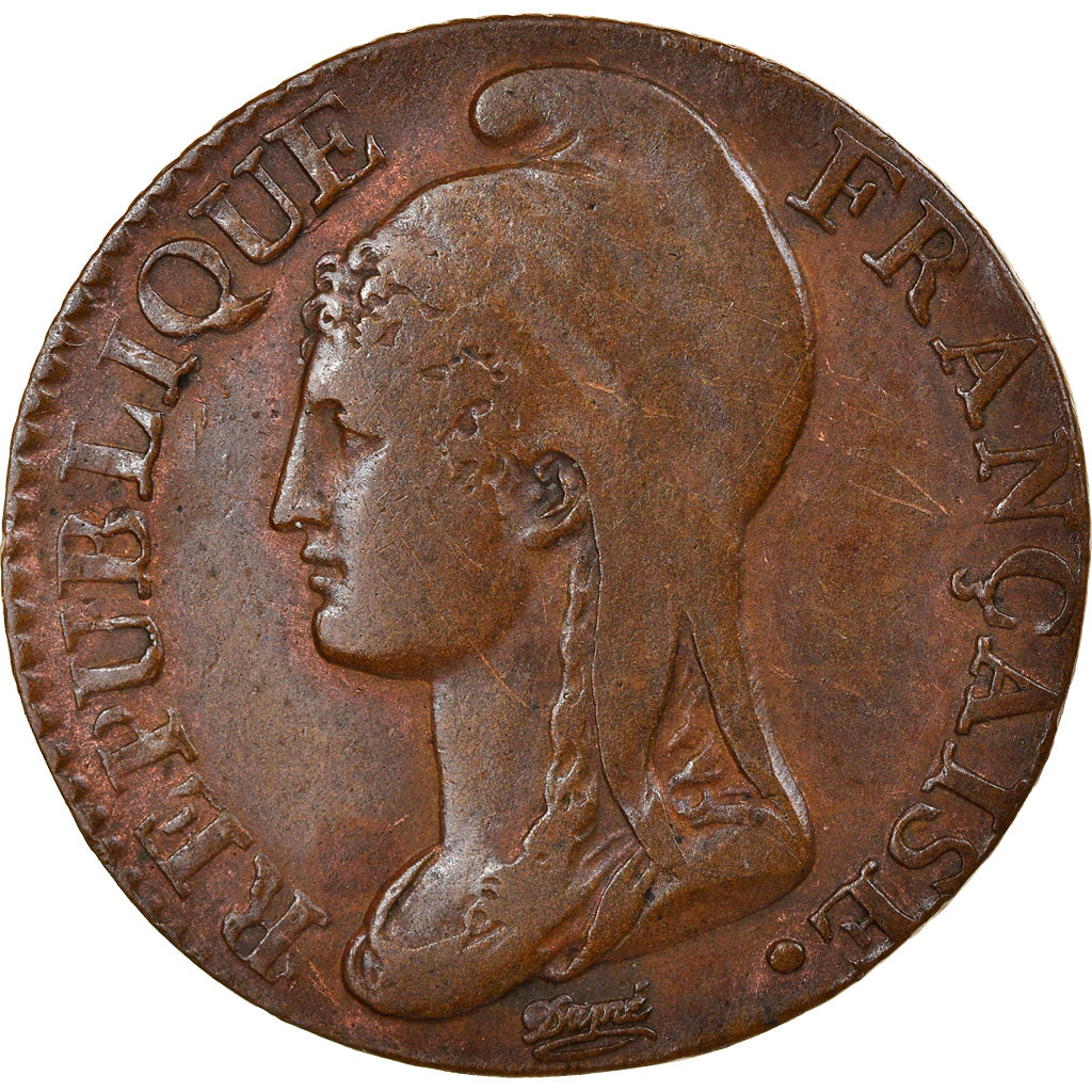 Coin, France, Dupré, 5 Centimes, AN 4, Paris, Petit module, EF(40-45), Bronze