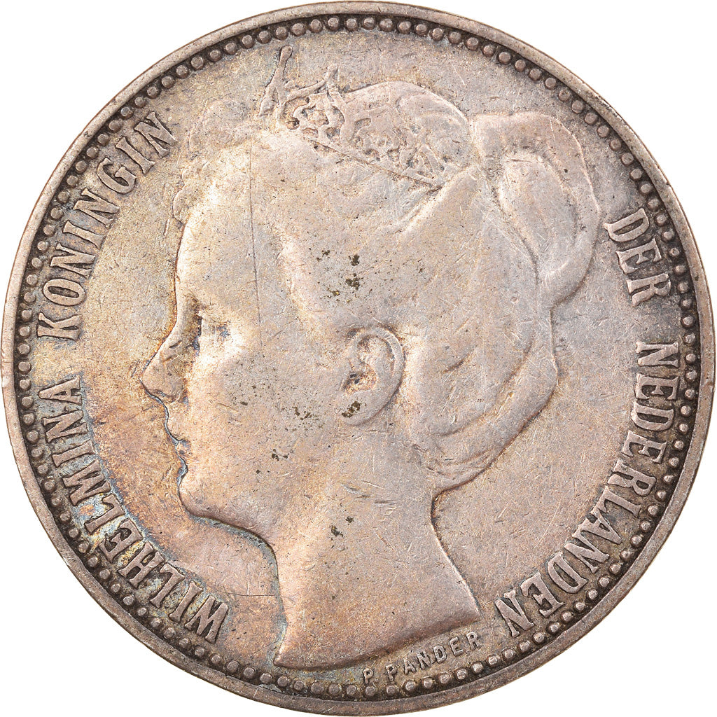 Monnaie, Pays-Bas, Wilhelmina I, Gulden, 1898, Utrecht, TB+, Argent, KM:122.1