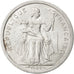 FRENCH POLYNESIA, Franc, 1965, KM #2, AU(50-53), Aluminum, 23, Lecompte #2, 1.26