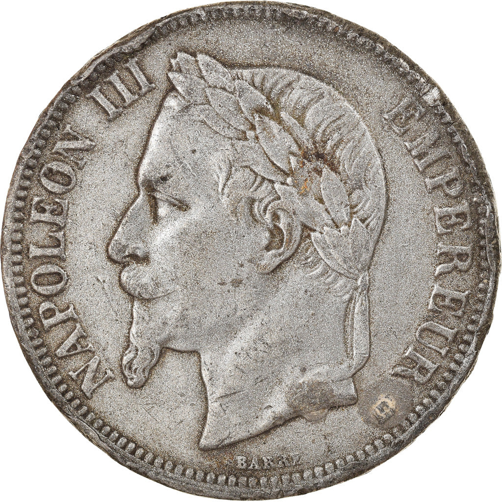 Moneda, Francia, Napoléon III, 5 Francs, 1867, Strasbourg, Contemporary forgery
