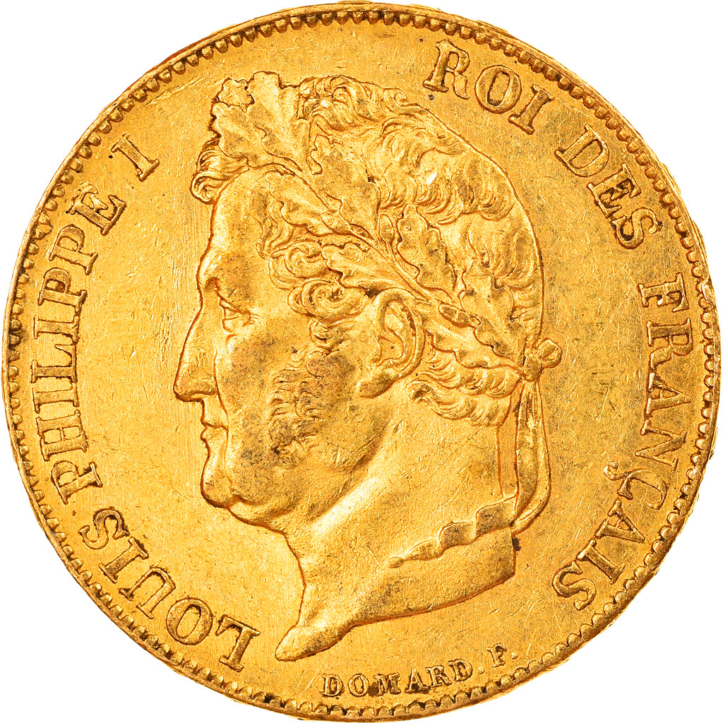 Moeda, França, Louis-Philippe, 20 Francs, 1848, Paris, AU(50-53), Dourado