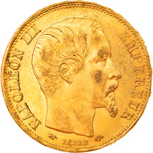 Moneta, Francja, Napoleon III, Napoléon III, 20 Francs, 1859, Paris, AU(55-58)