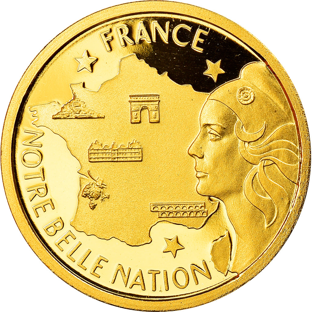 France, Medal, French Fifth Republic, Politics, Society, War, MS(65-70), Gold