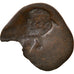 Moneta, Hiszpania, Countermarked copper cob, 6 Maravedis, 1636, F(12-15), Miedź