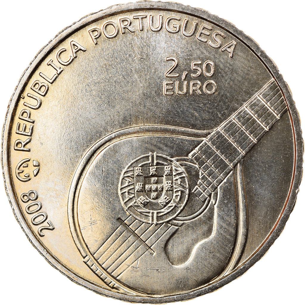 Portugal, 2-1/2 Euro, 2008, Lisbon, MS(60-62), Cobre-níquel, KM:783