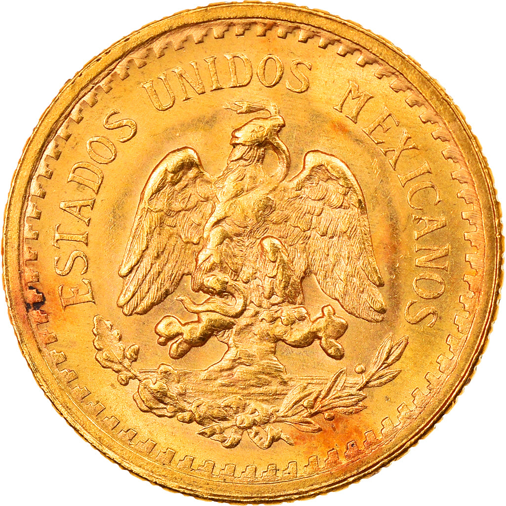Coin, Mexico, 2-1/2 Pesos, 1945, Mexico City, AU(55-58), Gold, KM:463