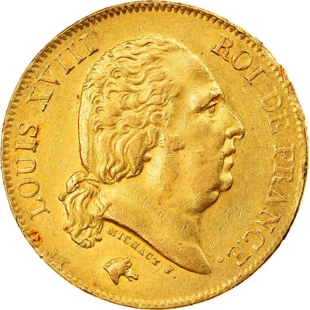 Monnaie, France, Louis XVIII, Louis XVIII, 40 Francs, 1818, Lille, TTB+, Or