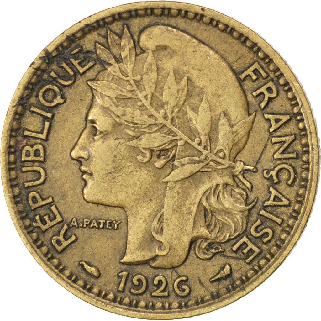 CAMEROON, Franc, 1926, Paris, KM #2, EF(40-45), Aluminum-Bronze, 23, Lecompte...
