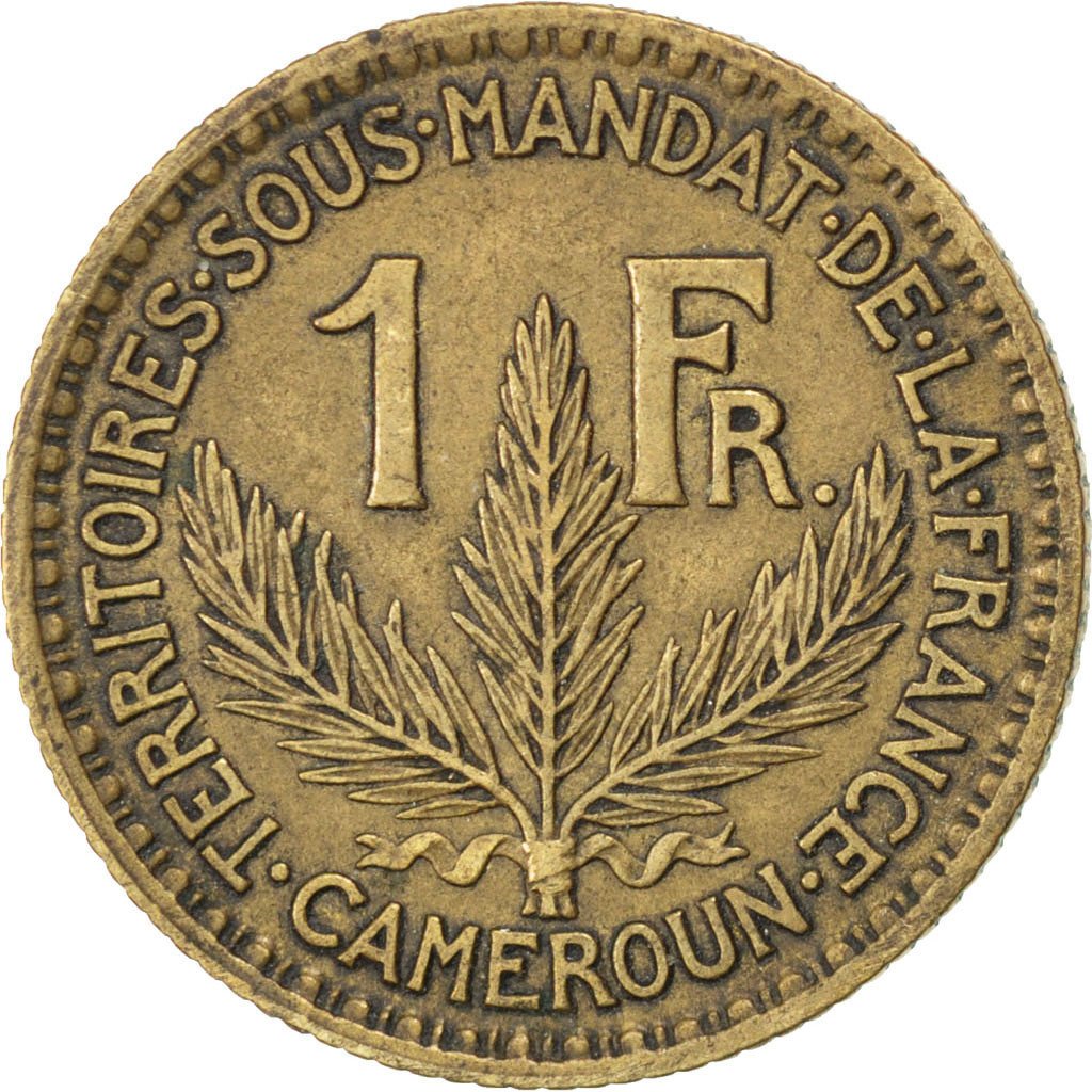 CAMEROON, Franc, 1926, Paris, KM #2, EF(40-45), Aluminum-Bronze, 23, Lecompte...