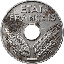 Moneta, Francia, État français, 20 Centimes, 1944, Paris, BB+, Ferro