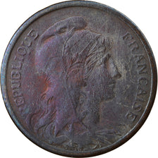 Moneta, Francia, Dupuis, 2 Centimes, 1907, Paris, MB, Bronzo, KM:841
