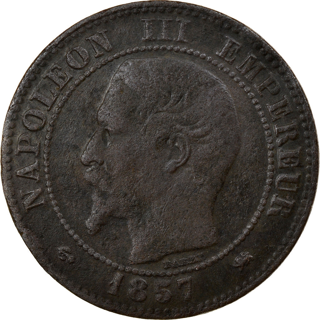 Munten, Frankrijk, Napoleon III, Napoléon III, 2 Centimes, 1857, Lyon, Petit D