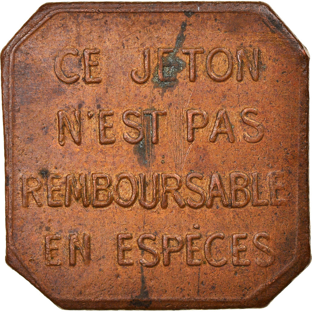 Monnaie, France, Omnibus Tramways de Lyon, 10 Centimes, 1918, TTB, Laiton
