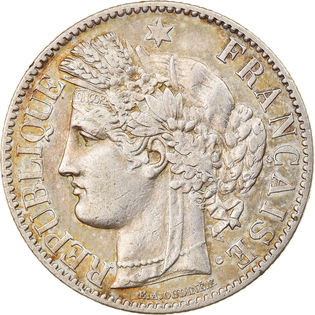 Coin, France, Cérès, 2 Francs, 1887, Paris, AU(50-53), Silver, KM:817.1
