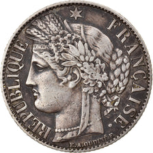 Moeda, França, Cérès, Franc, 1888, Paris, EF(40-45), Prata, KM:822.1
