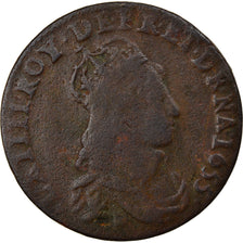 Moeda, França, Louis XIV, Liard de France au buste juvénile, deuxième type