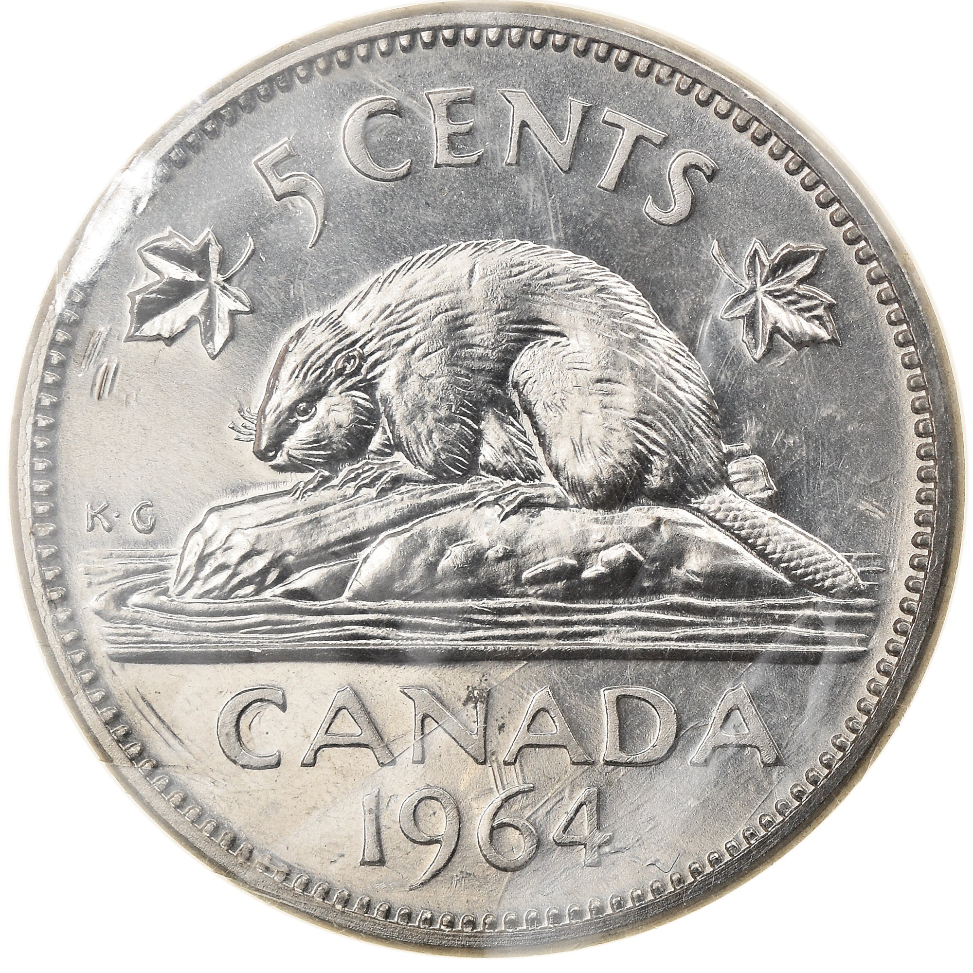 Coin, Canada, Elizabeth II, 5 Cents, 1964, Royal Canadian Mint, Ottawa