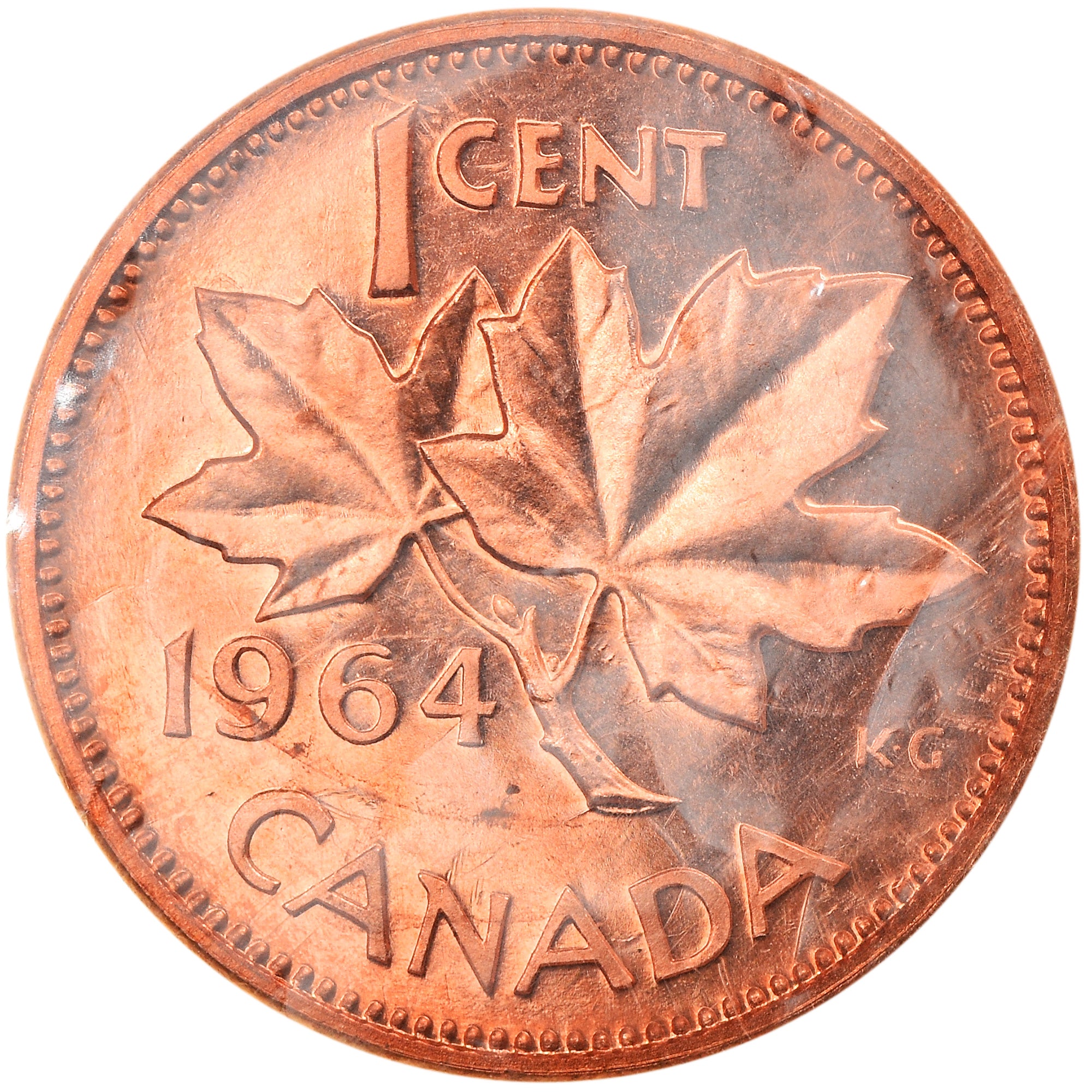 Coin, Canada, Elizabeth II, Cent, 1964, Royal Canadian Mint, Ottawa, MS(65-70)