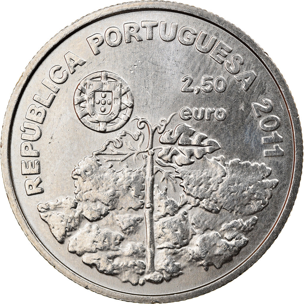 Portugal, 2-1/2 Euro, Açores, 2011, SUP, Copper-nickel, KM:810