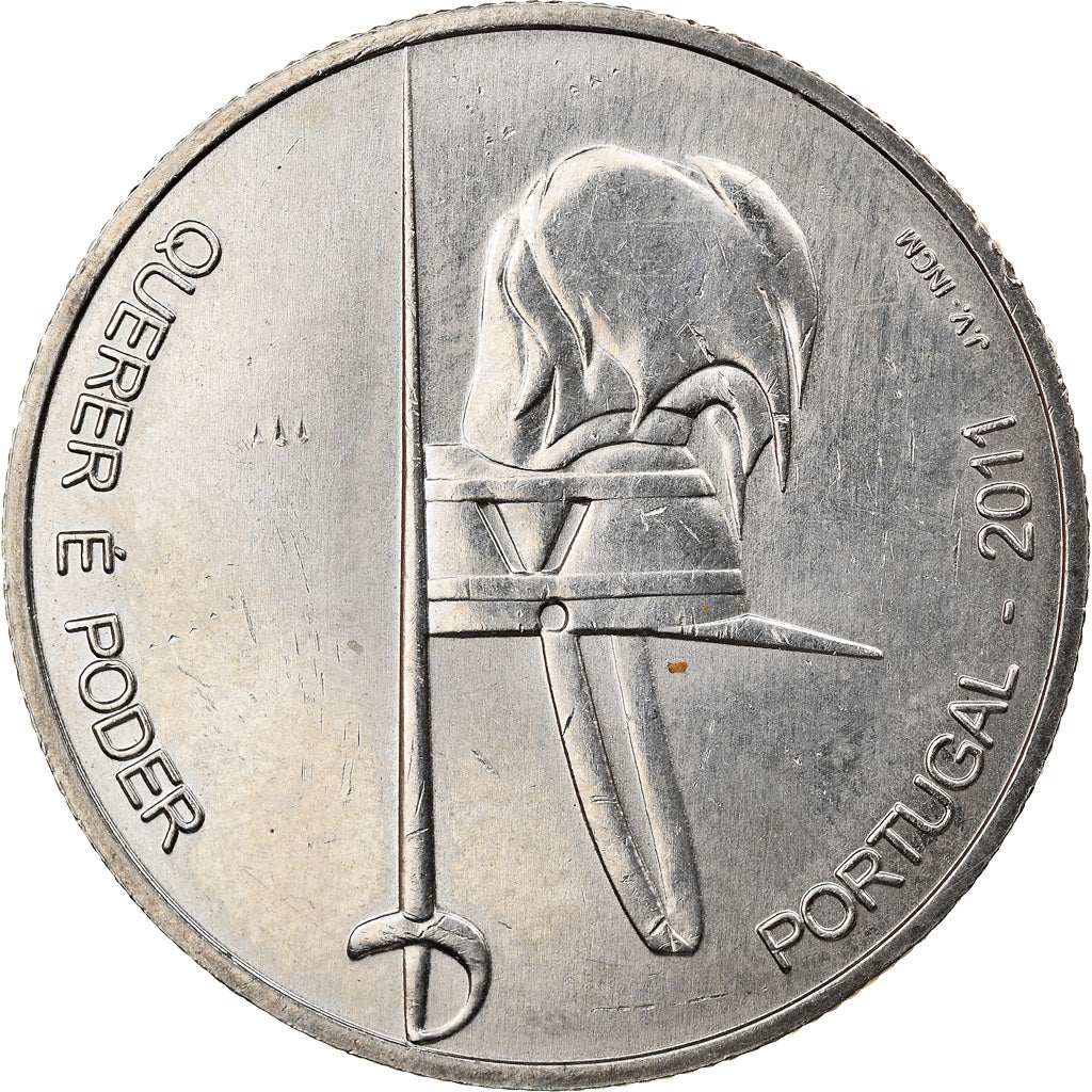 Portugal, 2-1/2 Euro, Querer é poder, 2011, Lisbon, AU(55-58), Miedź-Nikiel