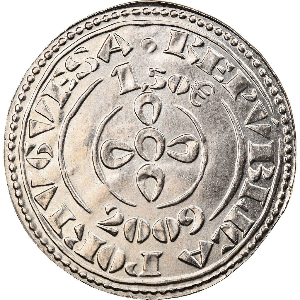 Portugal, 1-1/2 Euro, 2009, Lisbon, MS(63), Copper-nickel, KM:789